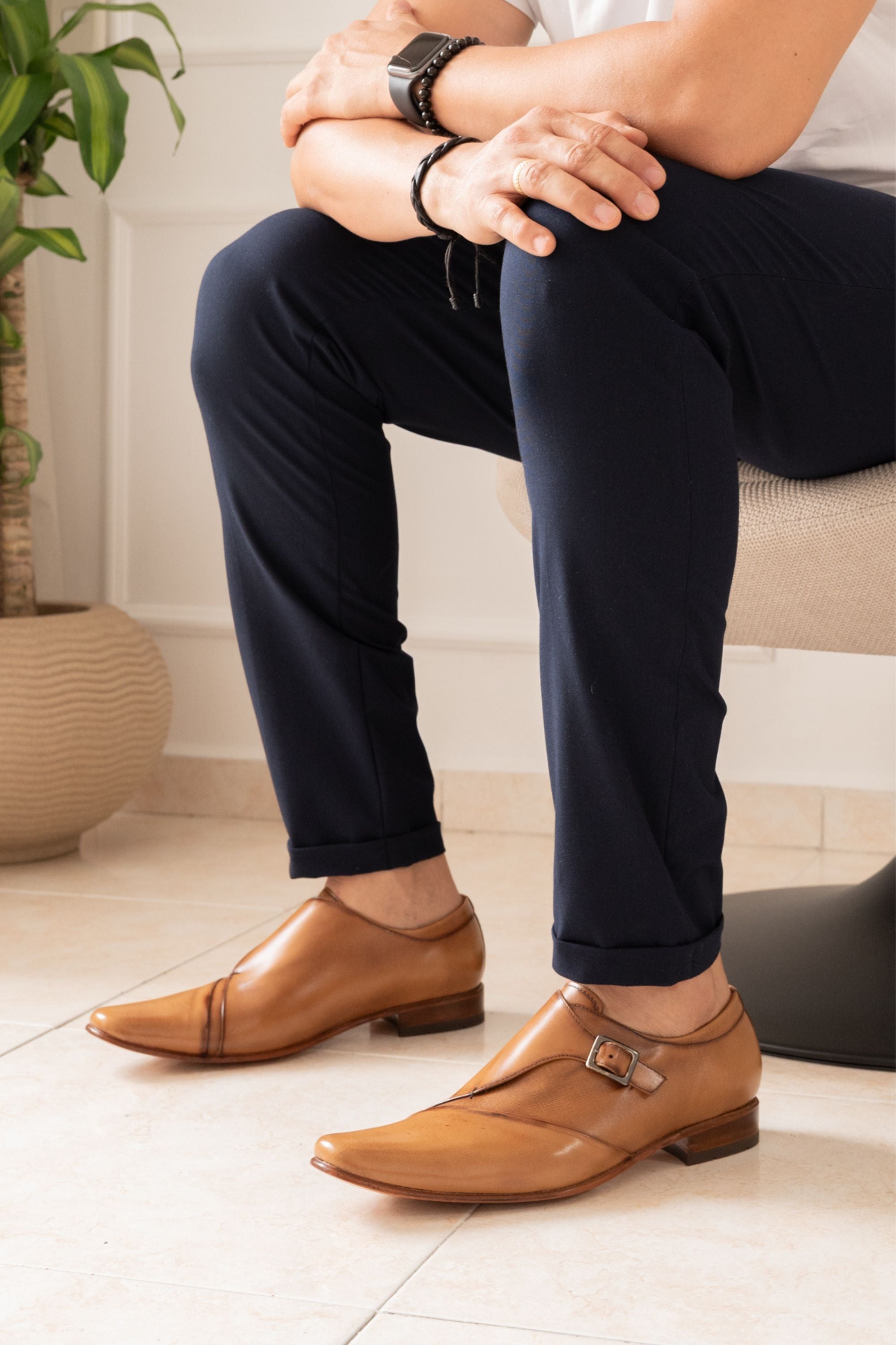 MEN’S ELEGANT SHOE IN HONEY LEATHER | REF: EMPOLEON 6070
