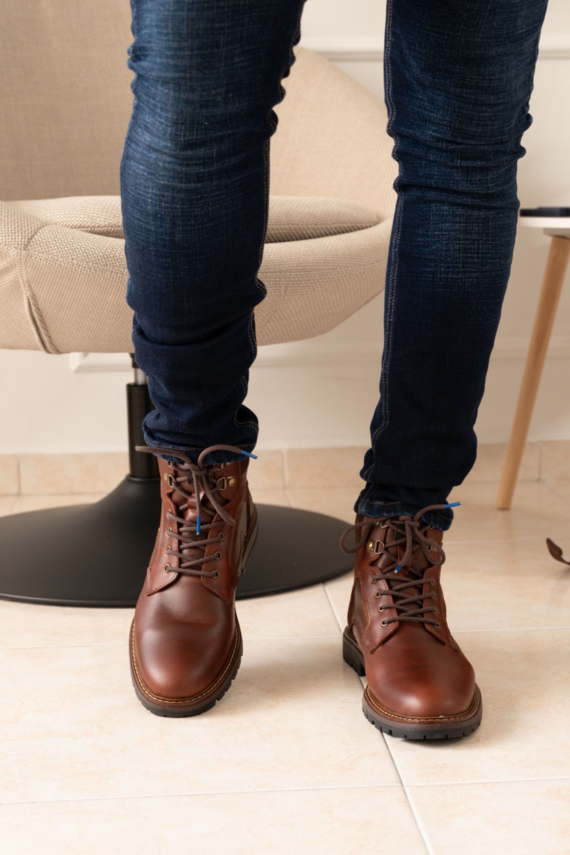 BOTAS LION EN CUERO CAFE PARA HOMBRE REF: CLCK 909