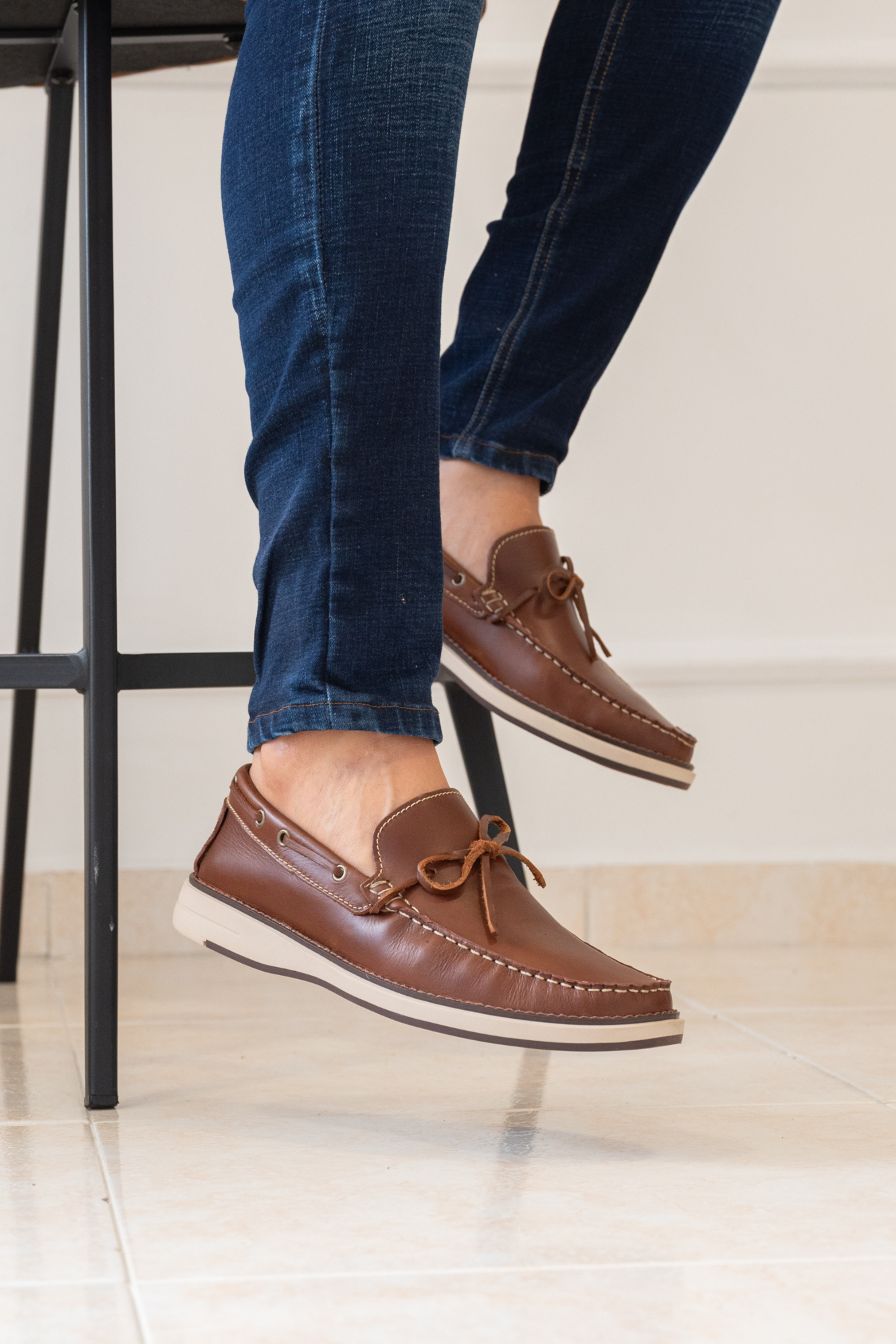 MEN’S LOAFERS IN COGNAC LEATHER | REF: 446 NOVARA
