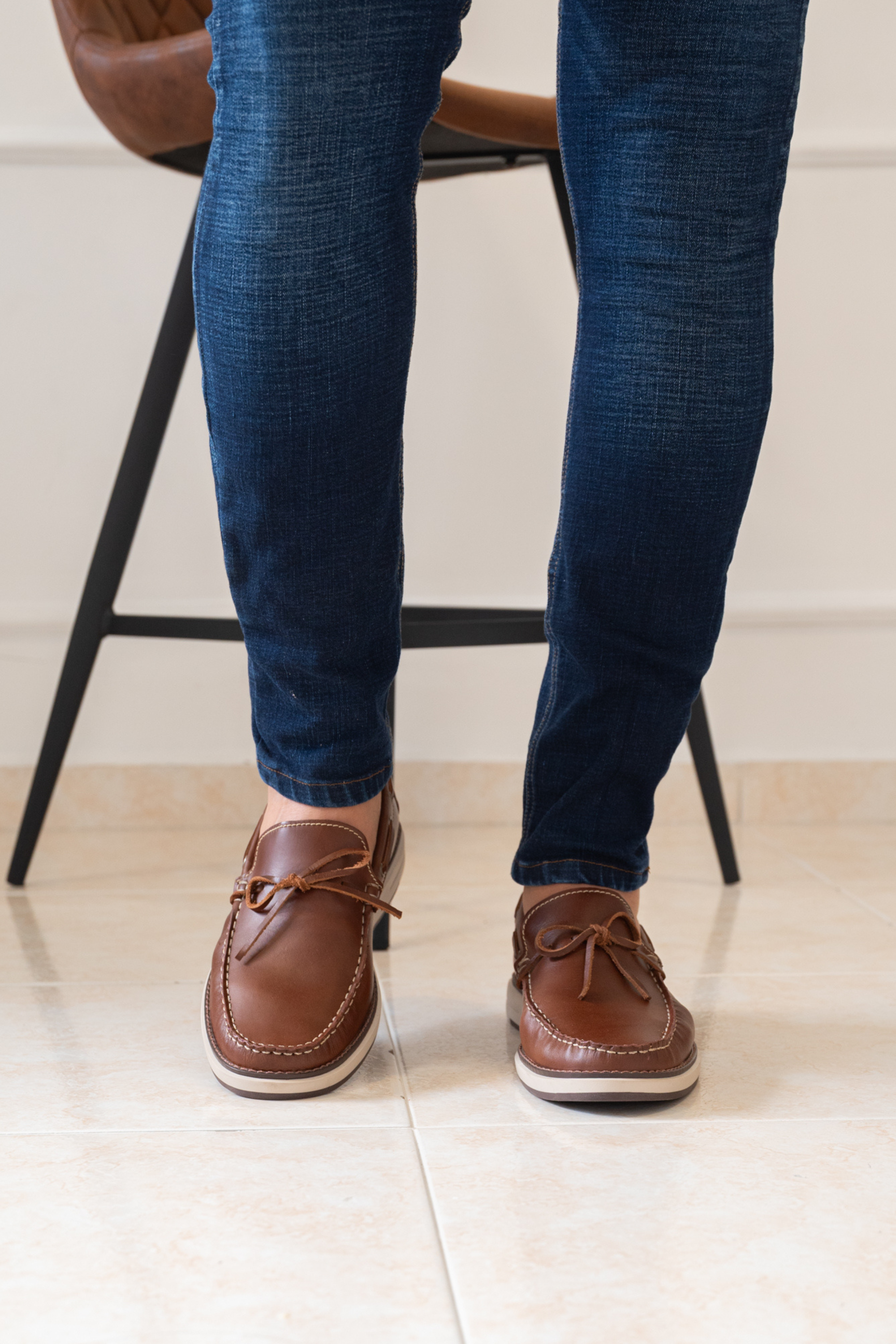 MEN’S LOAFERS IN COGNAC LEATHER | REF: 446 NOVARA