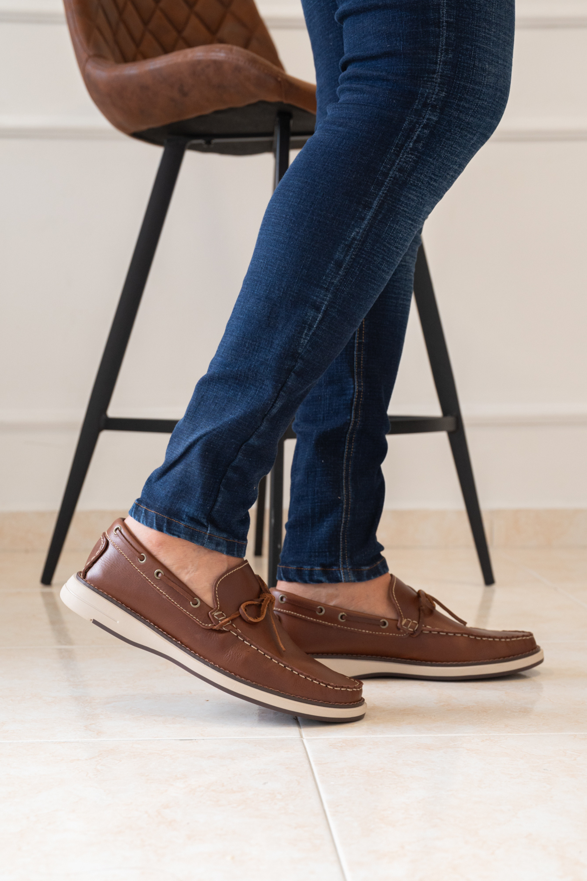 MEN’S LOAFERS IN COGNAC LEATHER | REF: 446 NOVARA