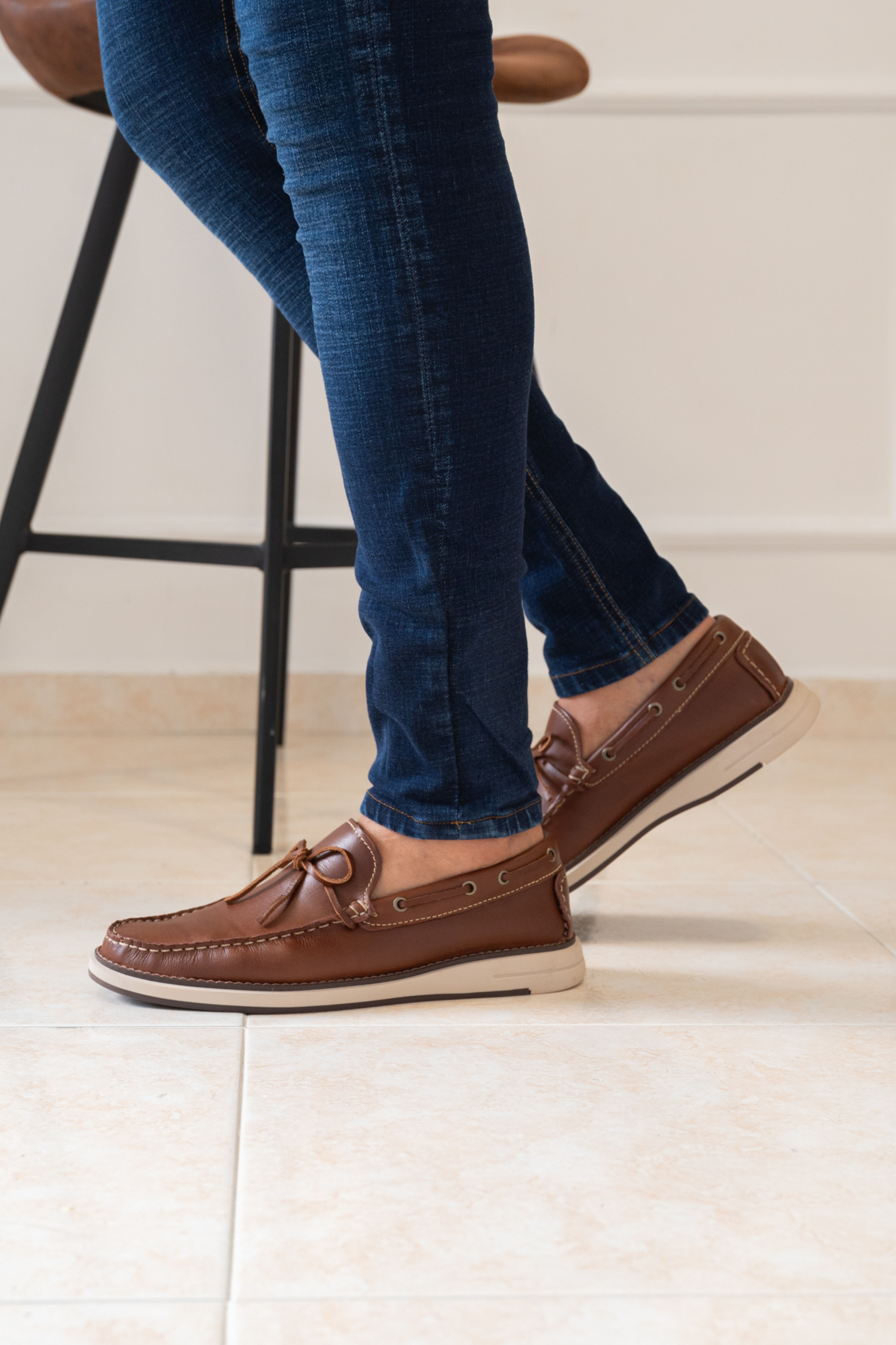 MEN’S LOAFERS IN COGNAC LEATHER | REF: 446 NOVARA