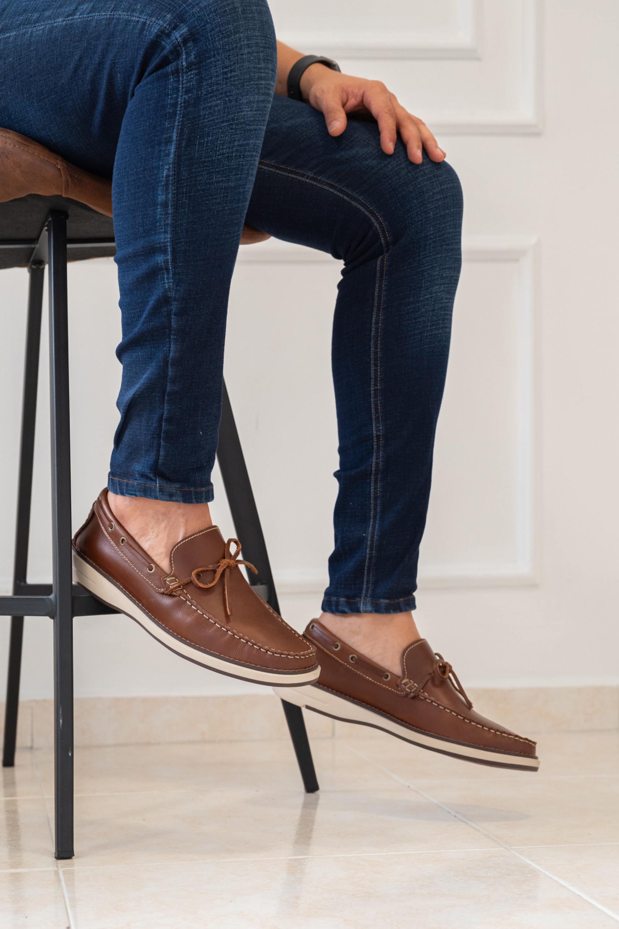 MEN’S LOAFERS IN COGNAC LEATHER | REF: 446 NOVARA