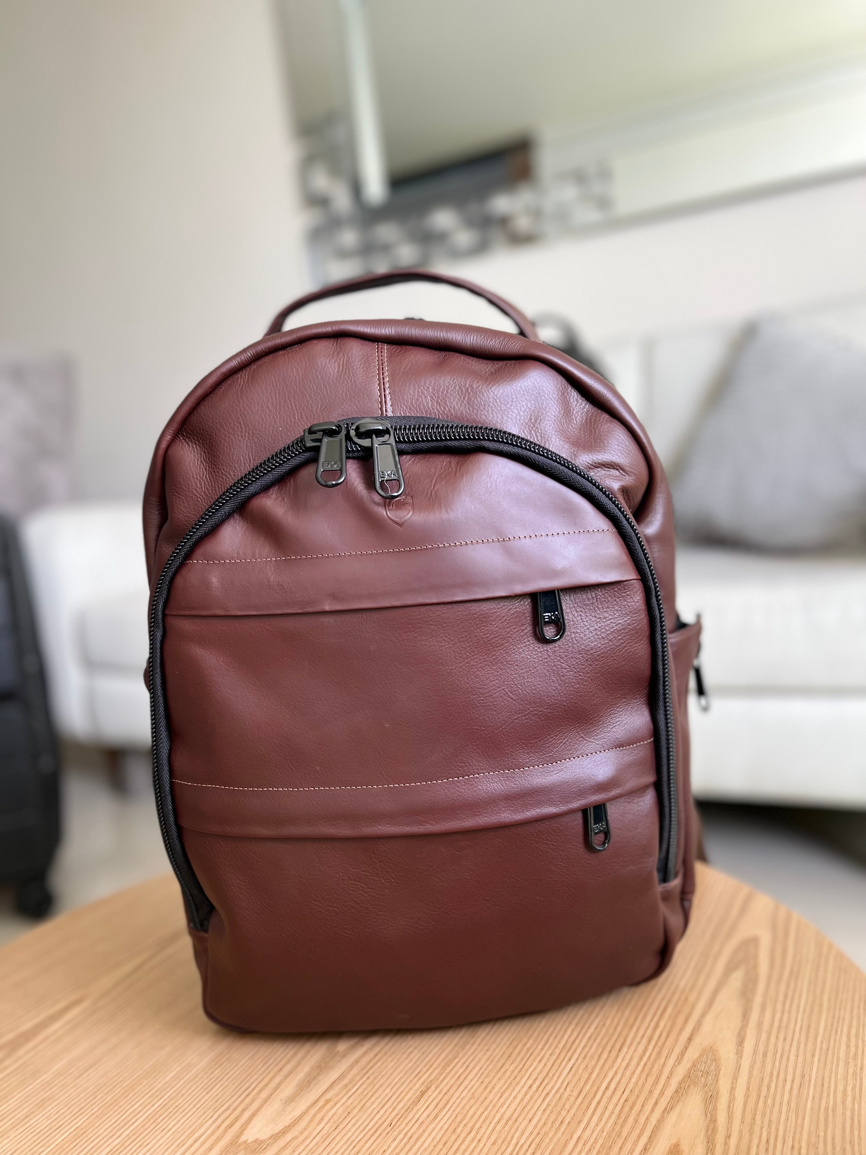 MIGUEL MULTIFUNCTIONAL BACKPACK IN BROWN LEATHER FOR MEN | LUXERO