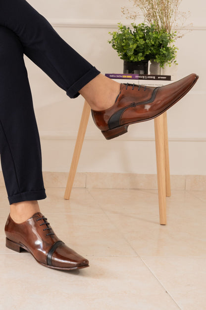 MEN’S ELEGANT SHOE IN BROWN LEATHER | REF: NAPOLES 6072