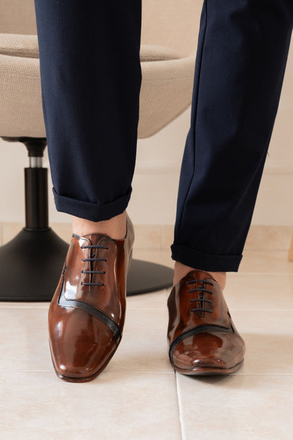 MEN’S ELEGANT SHOE IN BROWN LEATHER | REF: NAPOLES 6072