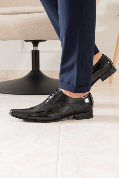 MEN’S ELEGANT SHOE IN BLACK LEATHER | REF: NÁPOLES 6072