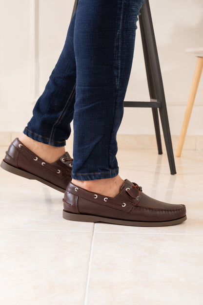 MEN’S APACHE SHOES IN BROWN LEATHER | REF: 731