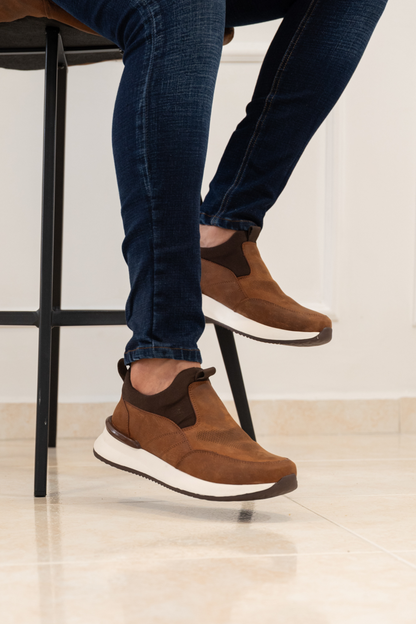 TENIS EN CUERO SANGRIA PARA HOMBRE | REF: PERUGIA 3201