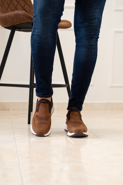 TENIS EN CUERO SANGRIA PARA HOMBRE | REF: PERUGIA 3201