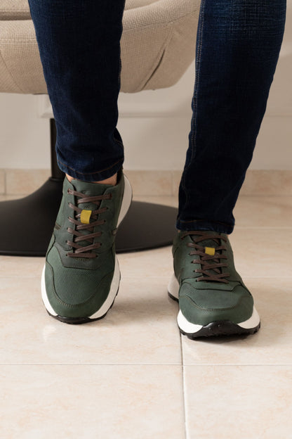 TENIS CUERO VERDE PARA HOMBRE REF: 3211 VENECIA
