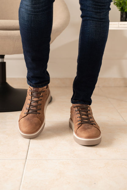 TENIS EN CUERO CREMA PARA HOMBRE REF: 3208 PARZIVAL