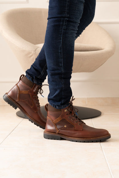 BOTAS LION EN CUERO CAFE PARA HOMBRE REF: CLCK 909