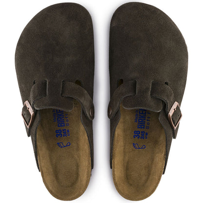 Birkenstock Boston Soft Footbed (Unisex) - Mocha Suede